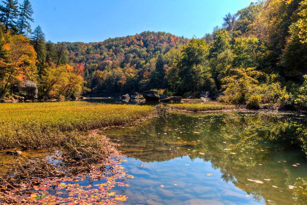 Twin Arches rock formation at Big South Fork National River and Recreation Area